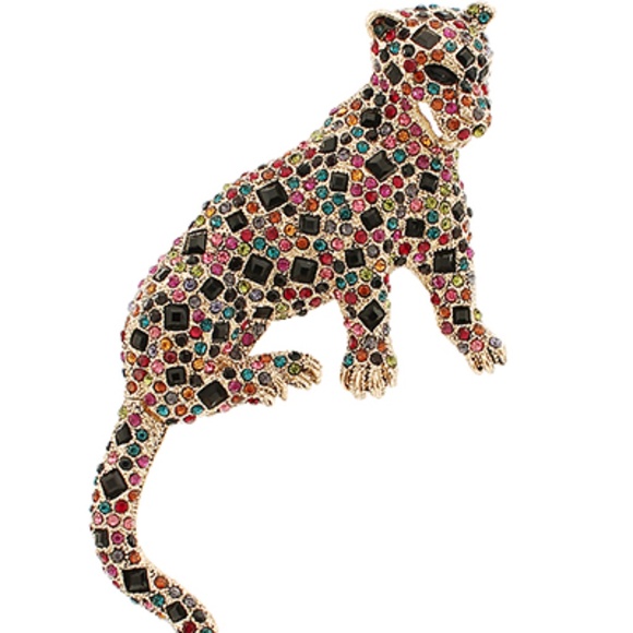 Pave Leopard Brooch Pin - Picture 1 of 1